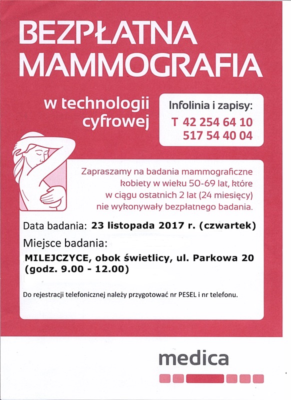 informacja bezplatna mamografia